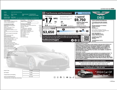 2026 Aston Martin DB12 S
