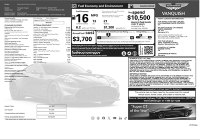 2027 Aston Martin Vanquish Base