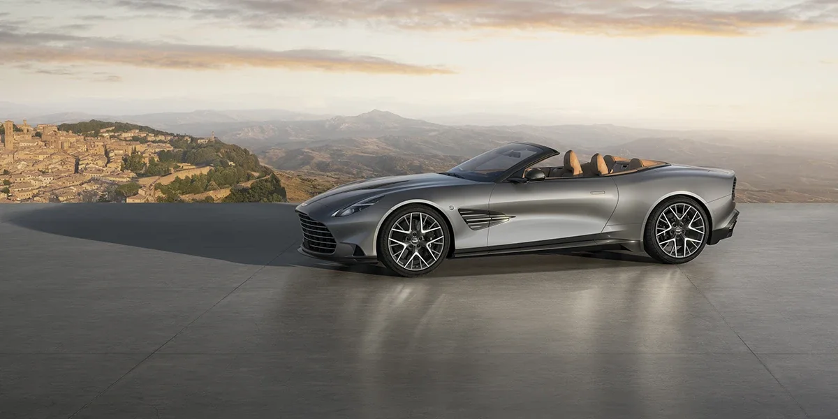 Aston Martin Vanquish 25th Anniversary Edition in Q Skye Silver, available at Aston Martin Rancho Mirage, California.