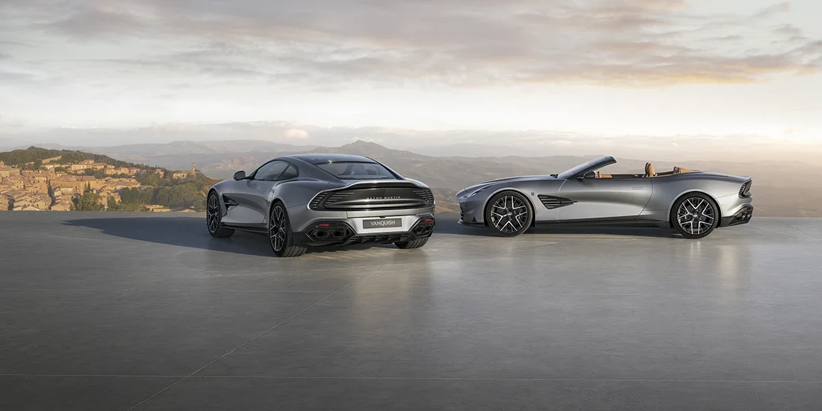 Side profile of the Aston Martin Vanquish 25th Anniversary Edition.