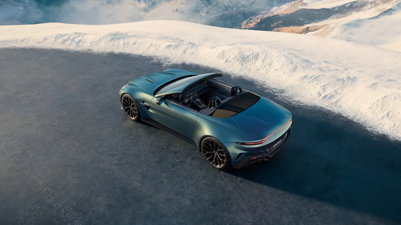 Aston Martin Vantage Roadster rear three-quarter aerial view