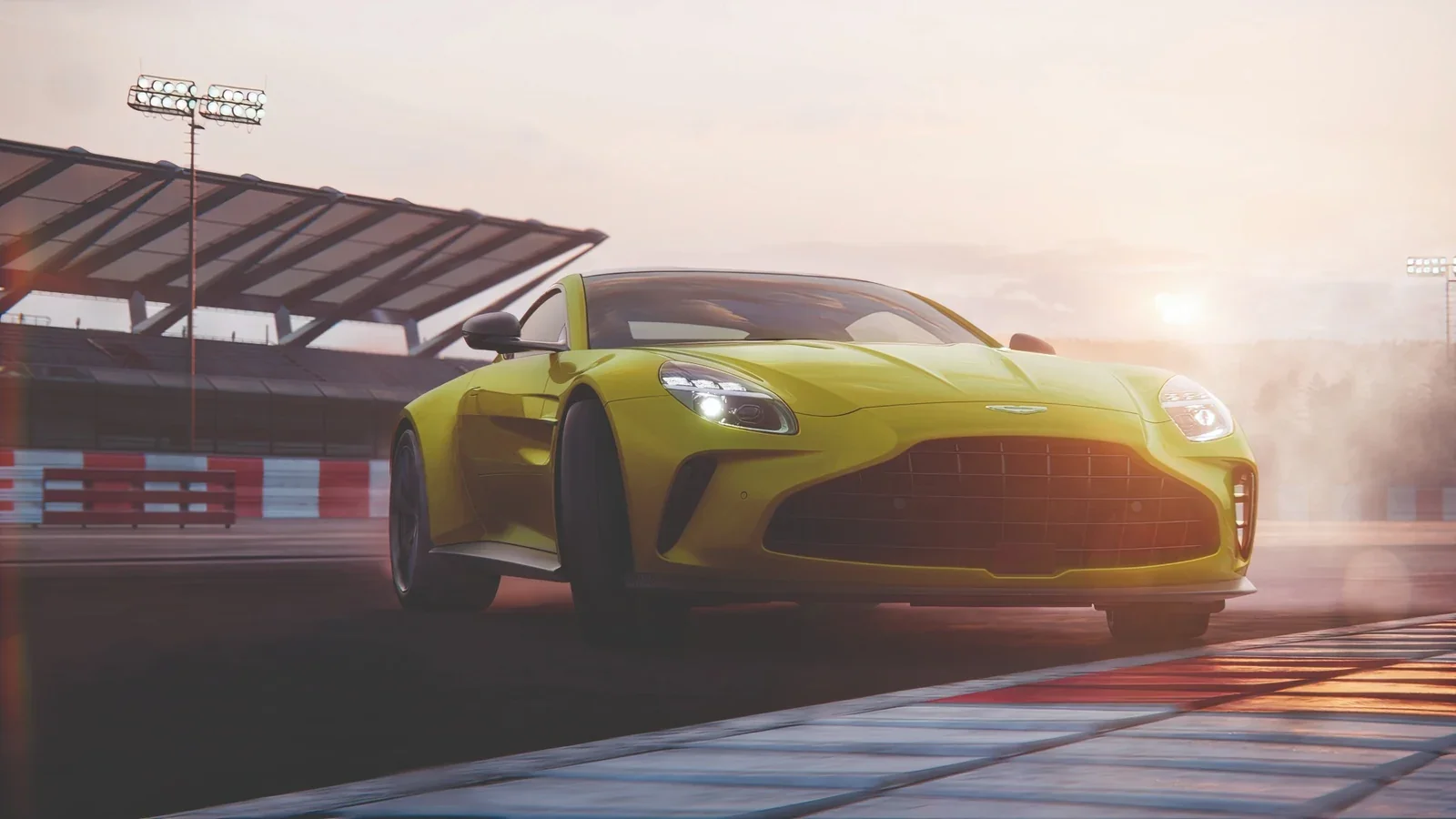 Aston Martin Vantage track front view